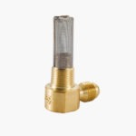 3/8 NPT Low Profile Tank Fitting Brass (6-AN Hose) 75-66AN-B STANDARD, LC Miller Company